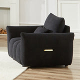 MH36.8'' Teddy Fabric Sofa, Modern Lounge Chair for Apartment, Office, Living Room and Bedroom black W1193P314001