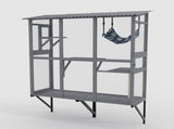 Large Walk-in Outdoor Catio for Cats Window Cat Enclosure with Roof, 3 Access Doors, Multi-Cat W2831P314292