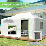 ZUN 12'x14' Gazebo Cover for Hardtop Gazebos, Outdoor Universal Winter Gazebo Cover with Sidewalls and W1859P227653