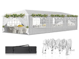 10x30ft Outdoor Pop Up Canopy, Portable Instant Canopy Tent with 8 Sidewalls for Outdoor Events 10270298