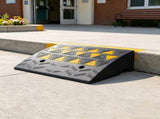 6" Rise Rubber Curb Ramp, 14.6" W x 19.3" L, 15T Heavy-Duty Driveway & Sidewalk Ramp for Trucks, 26297322