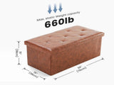 30 Inches Folding Ottoman with Storage Bench, Foot Rest Stool, End of Bed Storage Bench Upholstered, 51018456