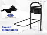 Height Adjustable Bedside Safety Rail, Tool-Free Assembly Bed Assist Bar with Anti-Slip Legs for 64404001