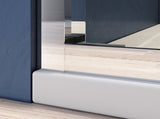 44-48 in. W x 72 in. H Chrome Finish,Sliding Shower Glass Door Adjustable Semi Frameless Shower W2269P324988