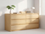 6 Dresser for Bedroom, Modern 6 Drawer Dresser with Spacious Countertop, Wood Storage Cabinet with W3204P484603