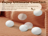 Modern Floor Sofa with 2 Pillows,Convertible Plush Corduroy Foam-Filled Sleeper Sofa Bed,15" Full 93794190