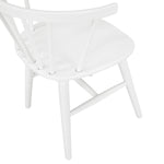 ZUN Alwynn Contemporary Wooden Spindle Back Dining Chairs, Windsor Chairs, Set of 2, White T2574P164536