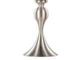 27" Contemporary Metal Table Lamp in Brushed Nickel with Grey Textured Linen Shade from Grandview B202P224084