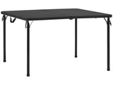 34" Square Resin Fold-in-Half Table, Rich Black 46554996