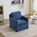 29.92'' Swivel Accent Chair, Upholstered Skirted Swivel Chair with Removable Back Cushion, 360 W3188P282084