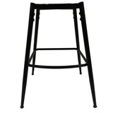28" Technical Leather Woven Bar Stool Set of 2,Black legs Barstools No Adjustable Kitchen Island W2189131686