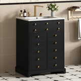 24" Bathroom Vanity a Drawer & Two Soft-Closing Doors, Painted Modern Bathroom Storage Cabinet N710P276692B