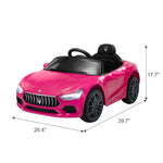 ZUN Maserati Ghibli-licensed 12V Kids Ride on Car with Remote Control, Music and Lights, Pink W2181P149195