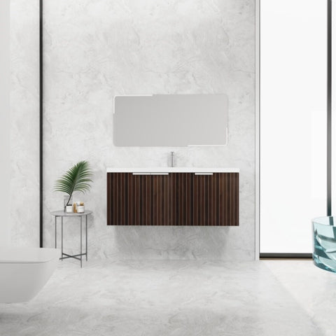 ZUN 48 Inch Bathroom Cabinet With Resin Sink,Soft Close Doors,Float Mounting Design W999P206328