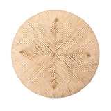 Hand Woven Bar Stools with Back Set of 2 Paper Rope Round Barstools with Footrest for Kitchen Island W1757P271587