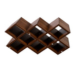 Large Wall Mounted 3 Tier Rustic Bottle Wine Rack,Multifunctional Wooden Wall Mounted Wine W331P277924