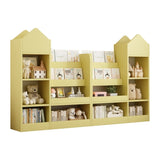 Yellow Kids Wooden Bookshelf Toy Storage Organizer with Bookcase, Kid's Bin Storage Unit with 6 W2876P233555