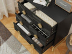 ZUN 3 Drawer Storage Cabinet,3 Drawer Modern Dresser,Chest of Drawers With Decorative Embossed Pattern W2232P164997