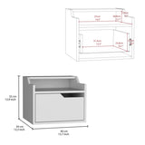 ZUN Busan Modern Floating Nightstand , End Table, Side Table Single-Drawer Design with Sleek Two-Tiered B200137840