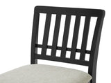 2-Piece Modern Scandinavian Chairs, Curved Wood Backrest with Gray Fabric Seat, Finish for 60226765