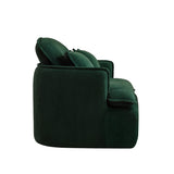 Convertible Compressed Sofa Chair with Ottoman, Modern Corduroy Fabric Armchair for Small Spaces, 37809310