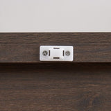 Glass display cabinet 4 Tier Glass Display Cabinet Storage Curio Cabinet with Flip up Glass Doors, W2275P206601