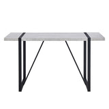 ZUN Modern Dining Table, 55 inch Kitchen Table for 4 People, Rectangular Dinner Table for Dining Room, WF312270AAG