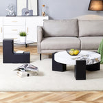 ZUN The detachable double-decker coffee table, the stylish is more precious, and the detachable W1151P184831