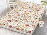 4pcs cute mushroom flat sheet Red Mushroom fitted sheet set The world of 40711411