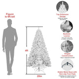 Artificial 4ft White Christmas Tree with 328PVC Mixed Branch Tips,Green,Hinged Premium & Foldable 98761736