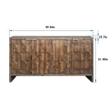Accent Cabinet Farmhouse Style 4 Door Wooden Cabinet Sideboard Buffet Server Cabinet Storage W1435P216113