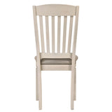 Tan and Cream Slatted Back Side Chairs B062P182749