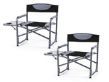 400LBS Heavy Duty Folding Camping Chair with Side Table & Cup Holder, Padded Directors Chair for 37474149