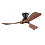 Hot sales 42 Inch Black Ceiling Fan with Lights Flush Mount Ceiling Fan with Remote Control, ABS W2991P338640