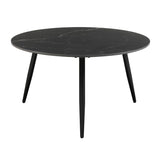 Modern Style Nesting Cocktail Tables and Side Table 3-Piece Occasional Table Set Black Metal Legs B011P232142