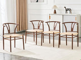 Wesborn Chair-Y-shaped Medieval Style Armchair for Dining Table, Woven Seat W2920P430784