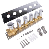 5-Function Silver Brass Shower Diverter Thermostatic Valve Shower Diverter Valve Constant 54087782