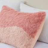 King/Cal King Ombre Shaggy Faux Fur Comforter Set B035P148300