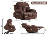 Power Lift Recliner Chair with Heat and Massage Electric Fabric Recliner Chair for Elderly with Side W1521P303243