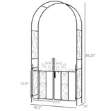 Steel Garden Arch with Gate 70695241