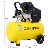 4.5HP Portable 13 Gallons Oil-Lubricated Air Compressor Tank Ultra Quiet Horizontal Tank Adjustable 48714022