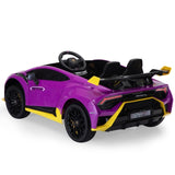 ZUN 12V Battery Powered Ride On Car for Kids, Licensed Lamborghini, Remote Control Toy Vehicle with W2181P160393