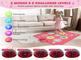 Pink Kids Dance Mat , 5 Difficulty Levels & 9 Demo Songs, Non-Slip Safe Design 61304861