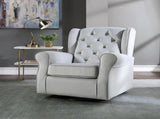 Zeger Gray Fabric Glider Chair with Swivel B2726P242563