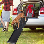 ZUN 63" Pet Ramp,Upgrade Folding Pet Ramp Portable Dog Ramp with Steel Frame 74599686