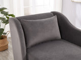 Modern Chaise Lounge Chair Velvet Upholstery W1097124939