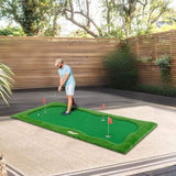 10x5 FT Golf Putting Green, Golf Training Mat with High-quality Turf, 3 Holes, 3 Flags and Cups for W1422P289866