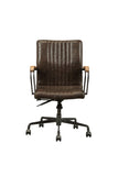 Distress Chocolate Swivel Office Chair with Pneumatic Lift B062P215475