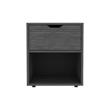 Aberdeeen 19.7-Inch High Nightstand End Table with Open Shelf B200P173172