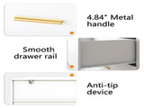 9 Drawer Double Dresser for Bedroom, Wide Storage Cabinet for Living Room Home Entryway,White 34963972